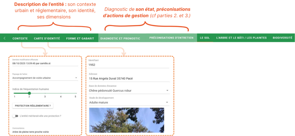 Renseigner vos données de terrain